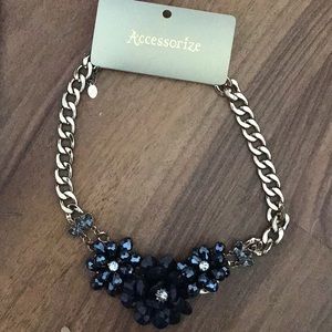 Necklace blue and gold